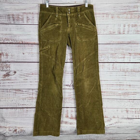 Athleta Y2K Low Rise Duster Cargo Pants 6 Olive Velvet Stretch Earthy Neutral - Picture 1 of 16